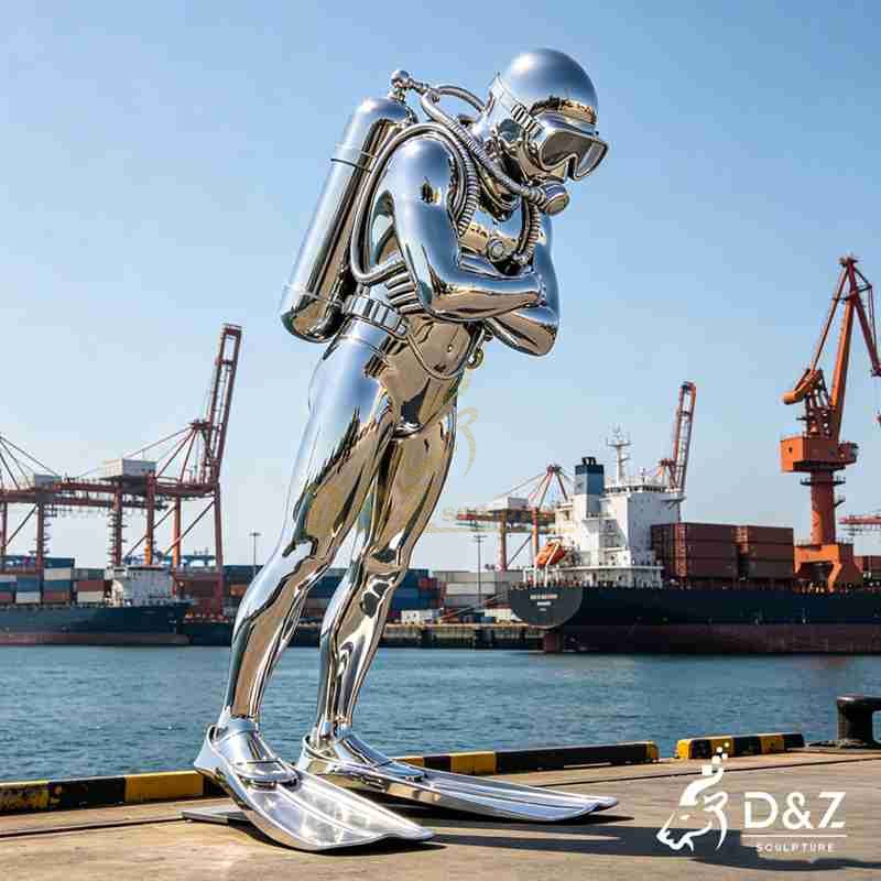 scuba diver statue2