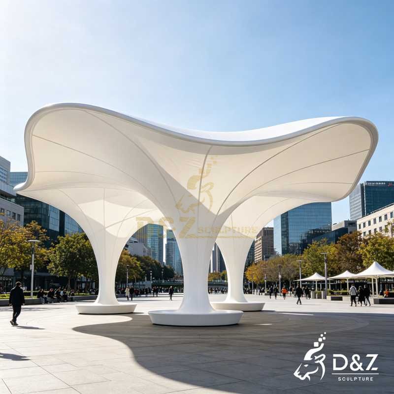Outdoor Metal Modern White Pergola for Sale DZJ-608
