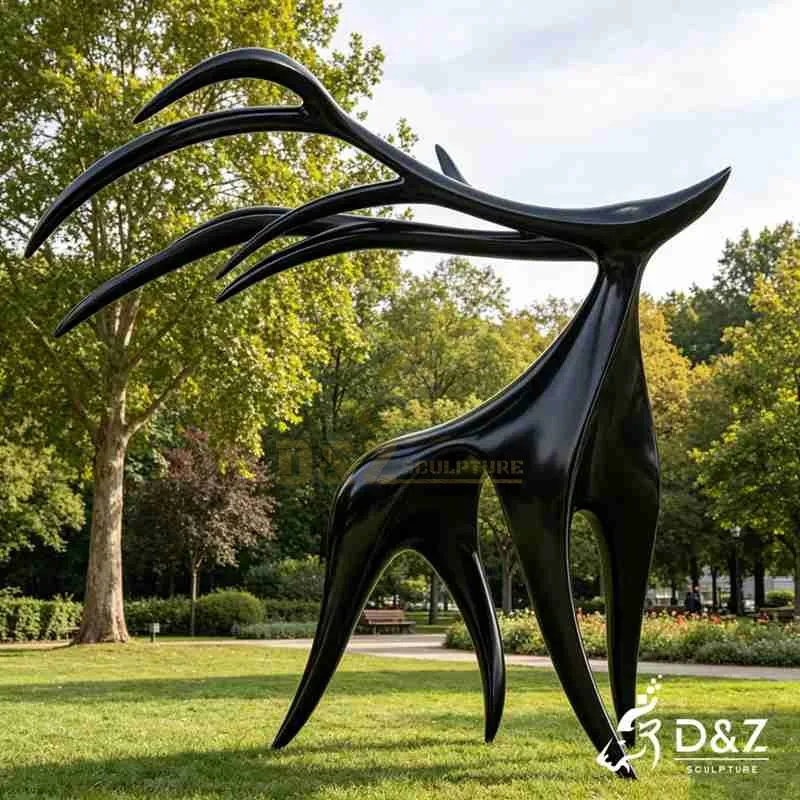 Large Metal Abstract Deer Sculpture for Outdoor DZJ-611