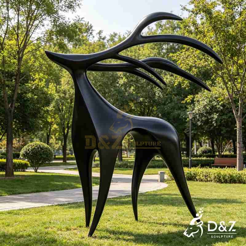 metal deer sculpture