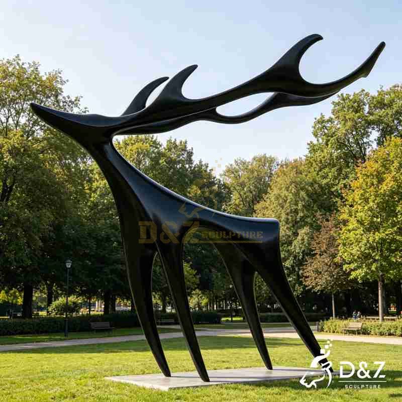 outdoor deer sculpture