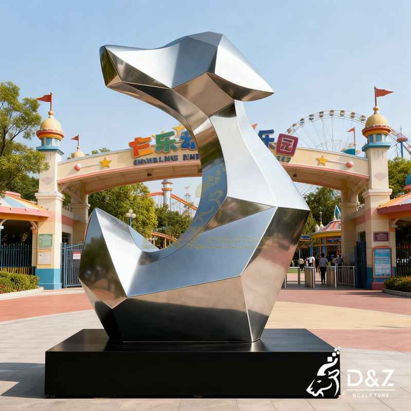 large metal dog sculpture