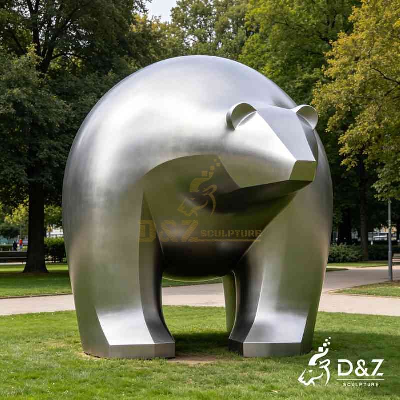 large outdoor metal bear sculptures