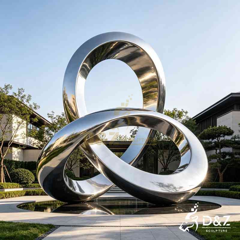Large Metal Abstract Infinity Sculpture for Sale DZJ-620
