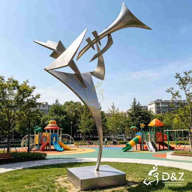 Metal Abstract Music Sculpture for Modern Spaces DZJ-621