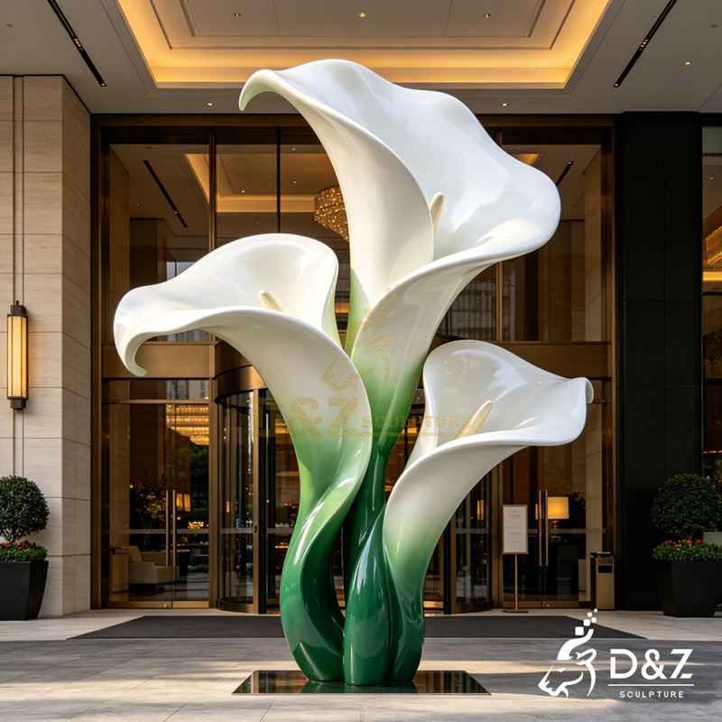 large metal flower sculpture