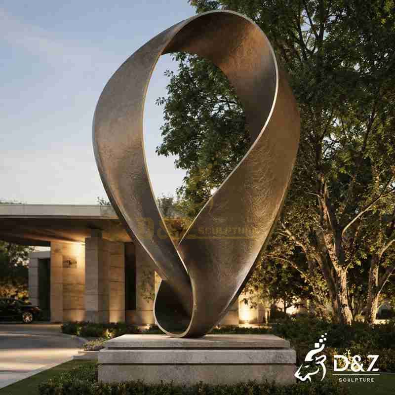 Large Modern Bronze Abstract Minimalist Sculpture DZJ-630