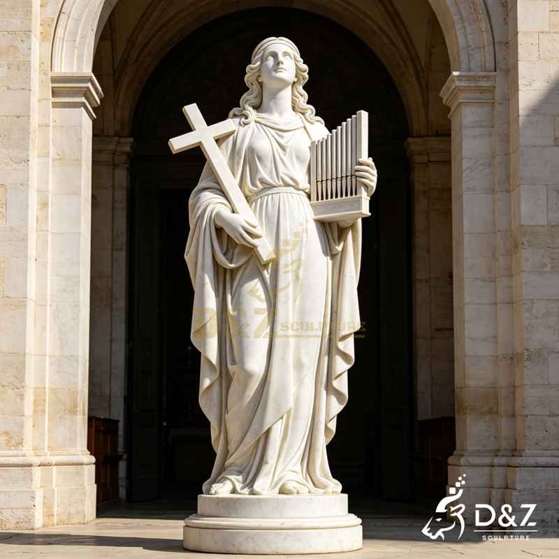 St Cecilia Garden Statue3