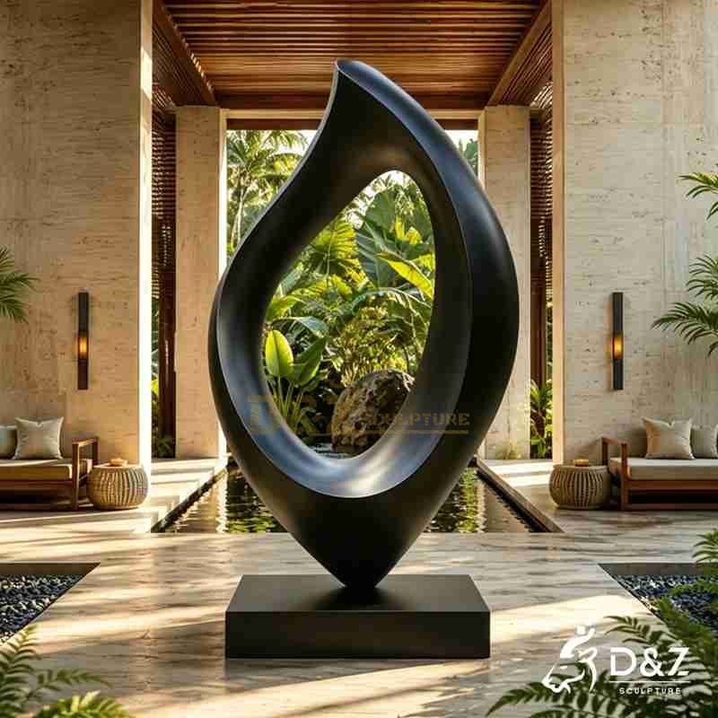 modern black sculpture