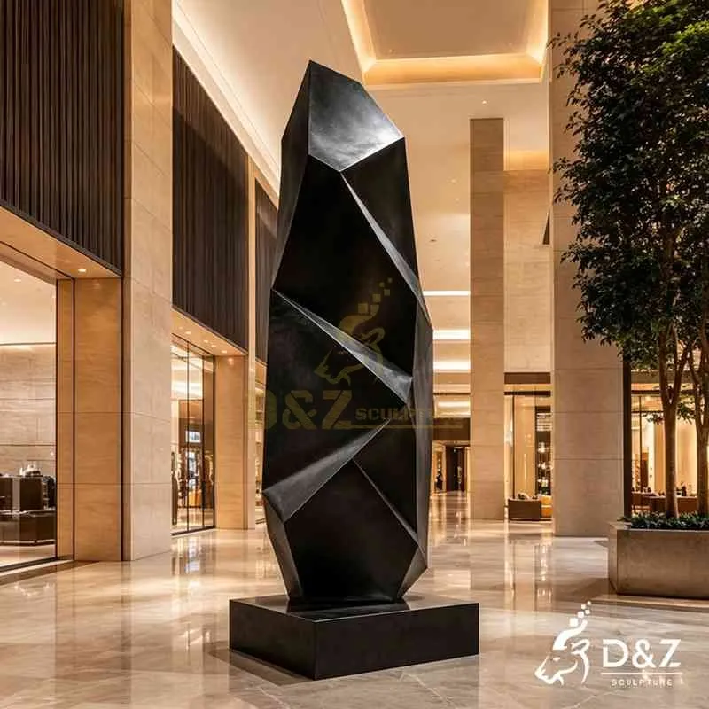 Modern Bronze Geometric Abstract Sculpture for Sale DZJ-637
