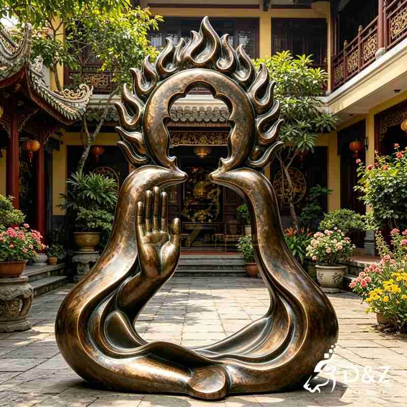 large bronze buddha statue