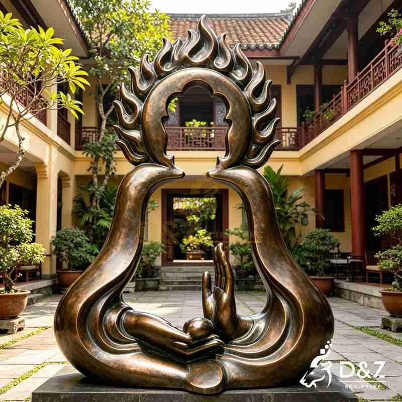 bronze buddha garden statue
