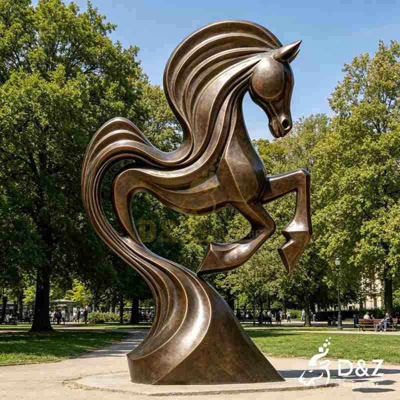 outdoor bronze horse statue
