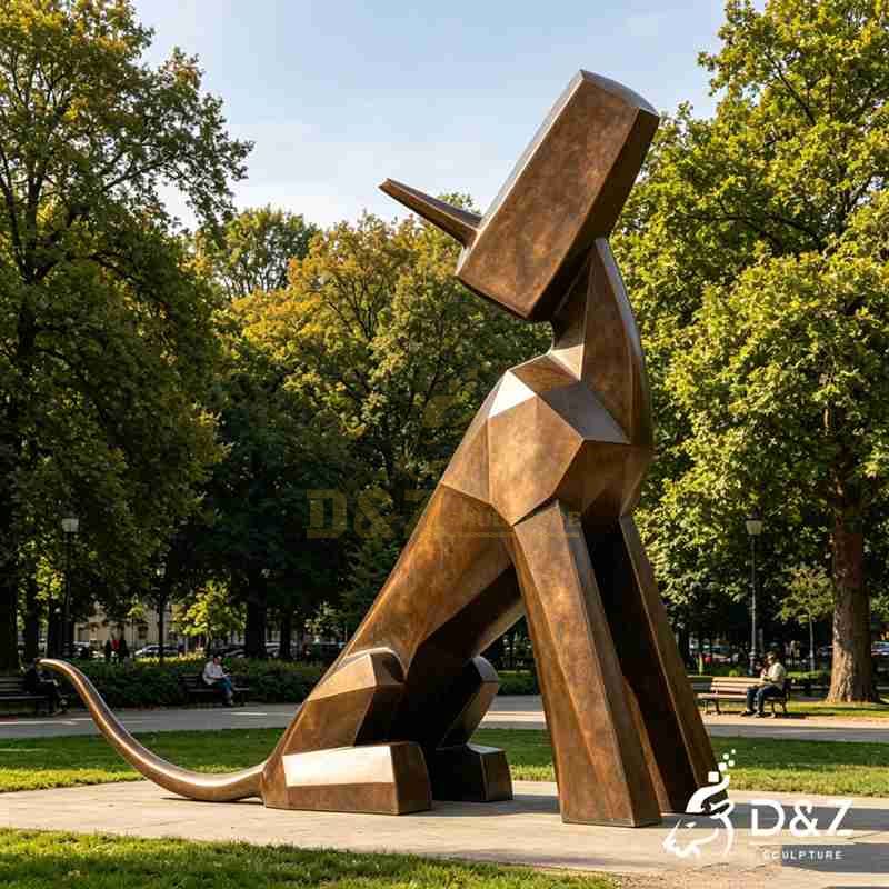 bronze dog statue