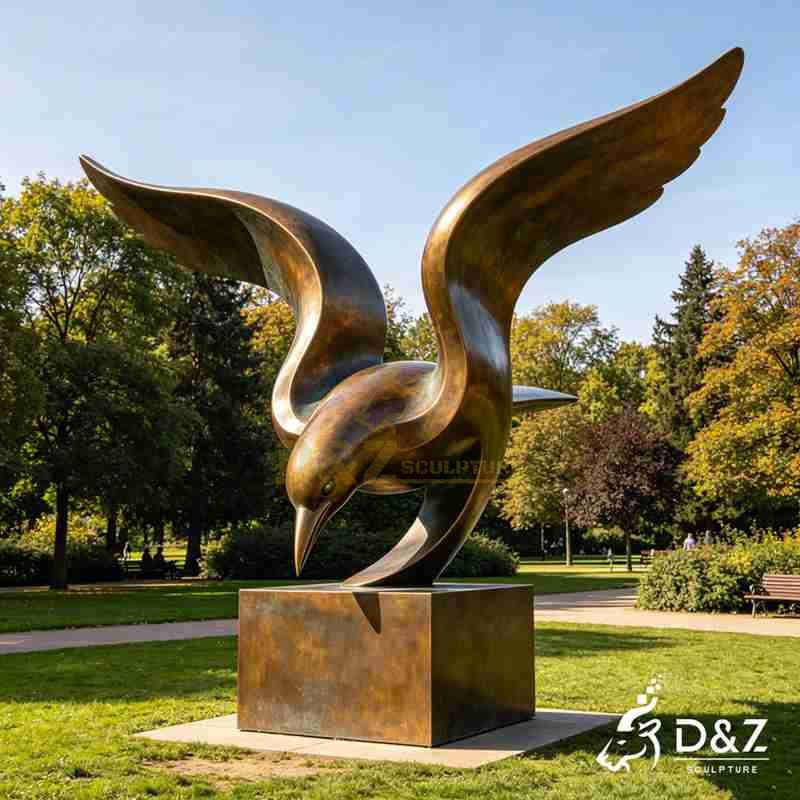 outdoor bird statue