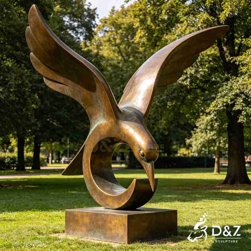 large bird statue