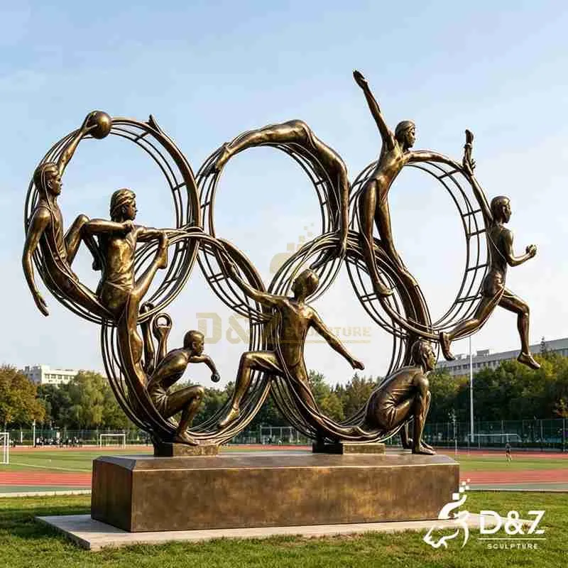 Large Bronze Abstract Olympian Statue | Sports Art DZJ-646