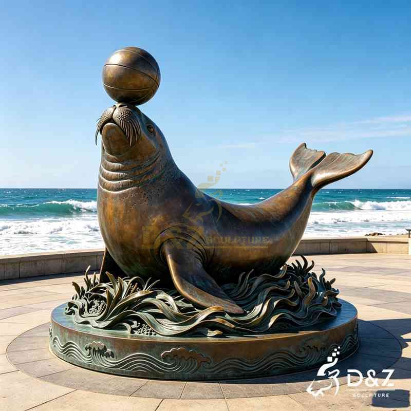Large Manatee Statue | Bronze Animal Statue for Sale DZJ-647