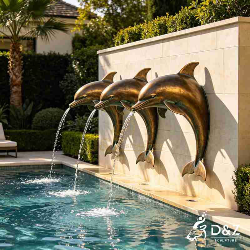 dolphin wall fountain3
