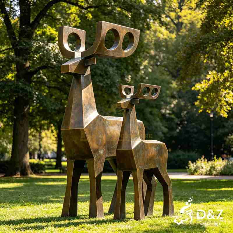 large reindeer statue