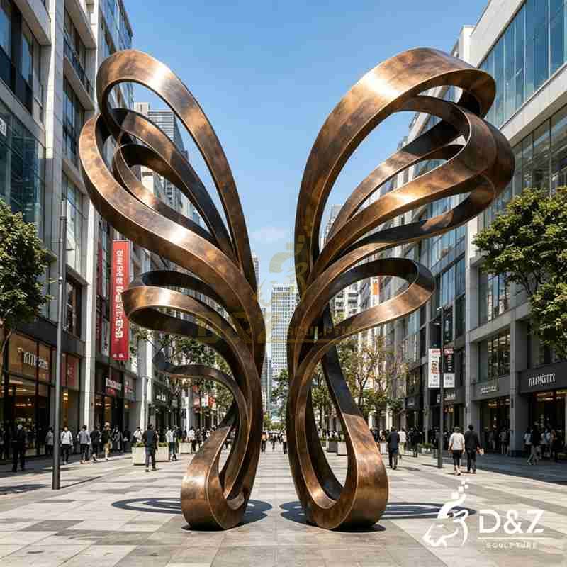 large butterfly statue