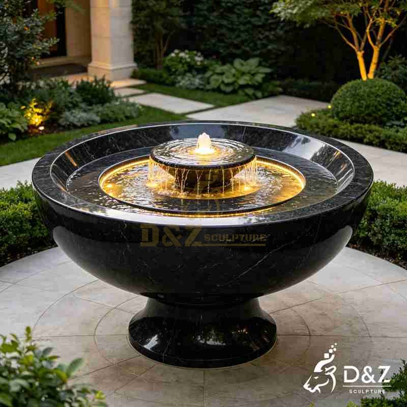 outdoor bowl water fountain