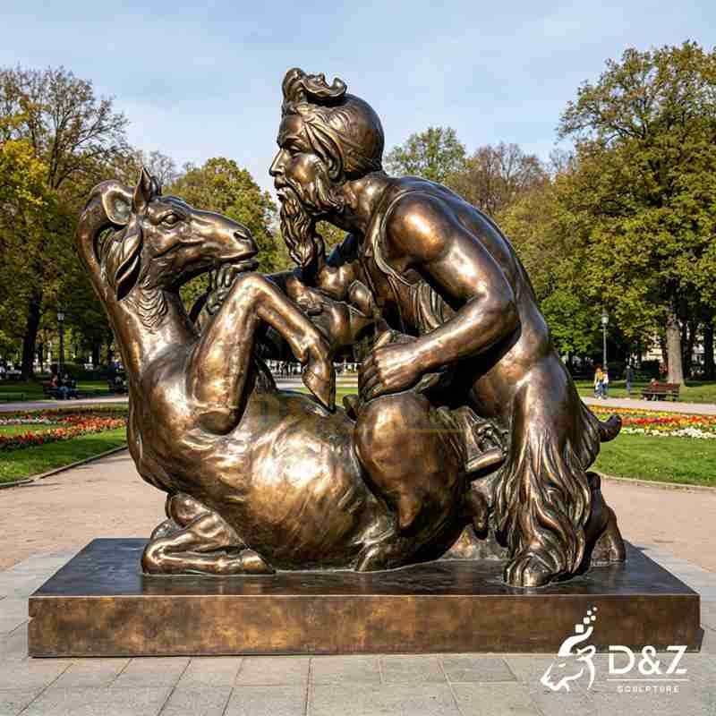 pan and the goat statue