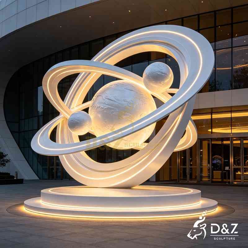 Planet Sculpture | Metal Sphere Celestial Art Decor DZJ-674
