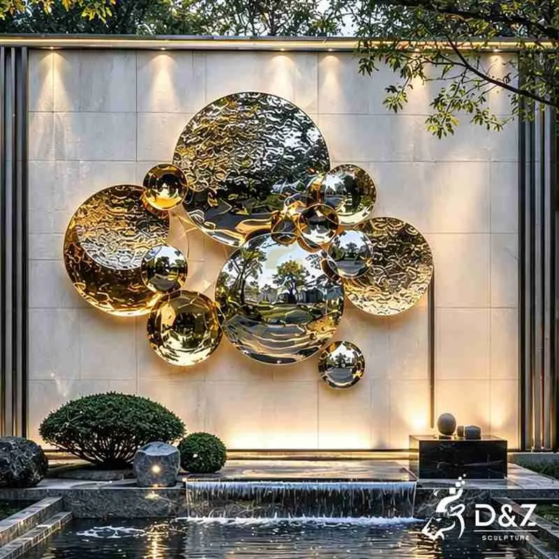 Metal Circle Wall Sculpture for Garden DZJ-683