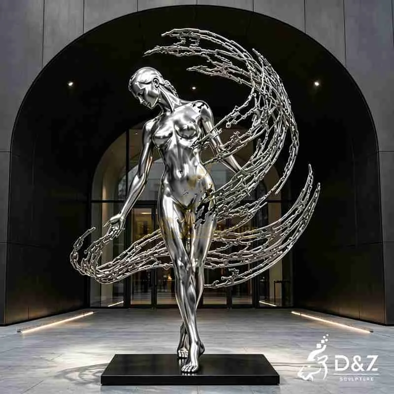 Modern Metal Abstract Human Sculpture | Broken Art DZJ-688