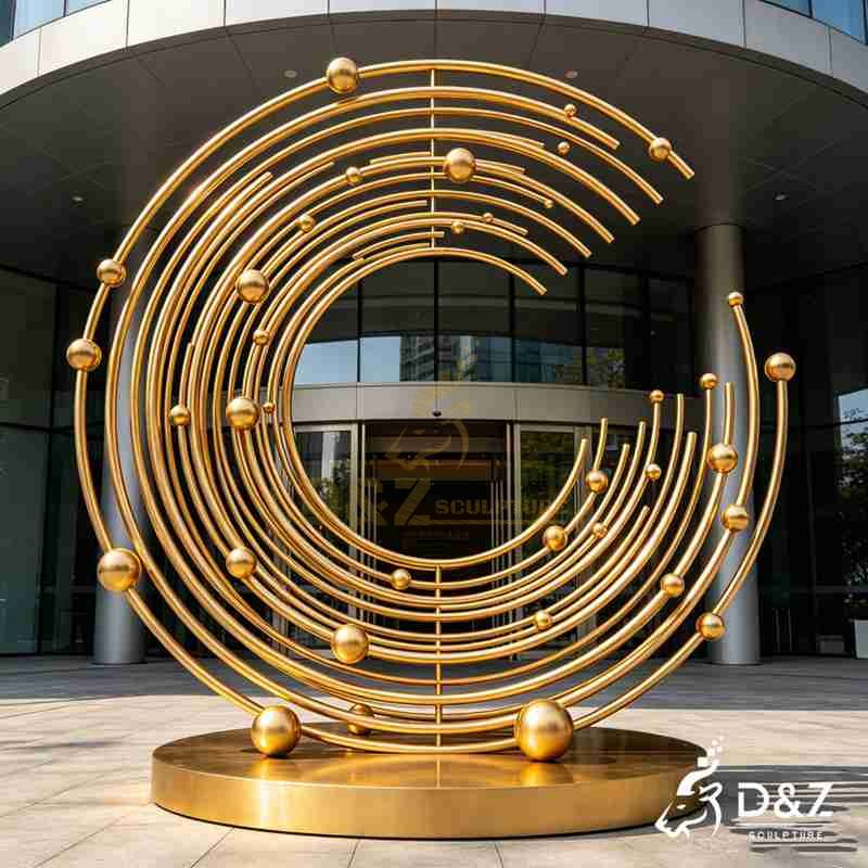 large metal ring sculpture