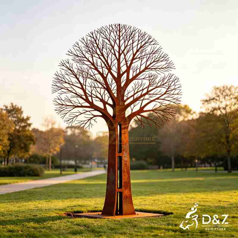 outdoor metal tree sculpture2
