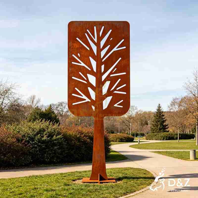 outdoor metal tree sculpture3