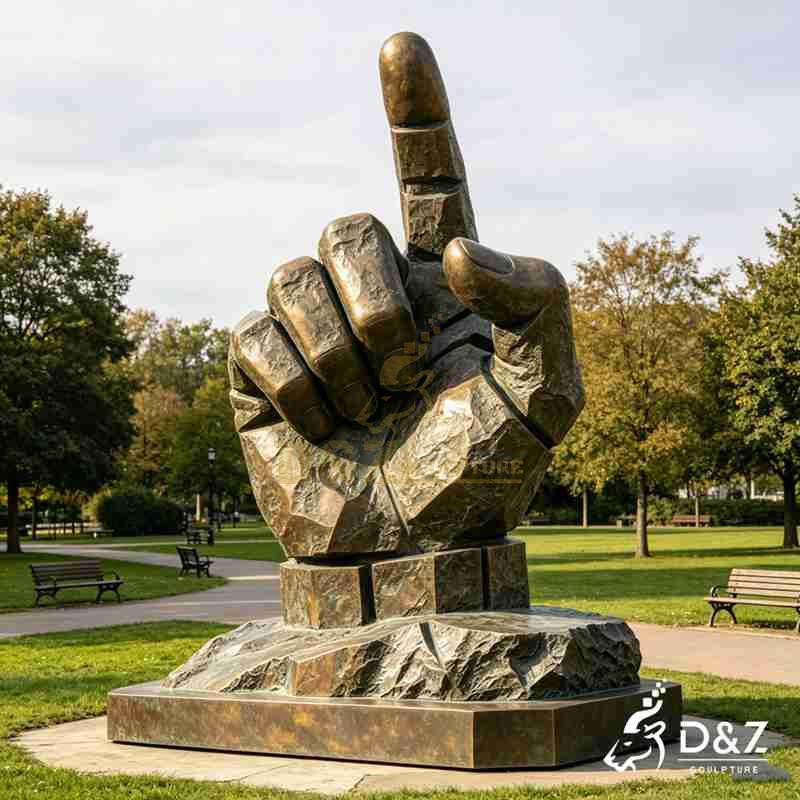 bronze hand sculpture