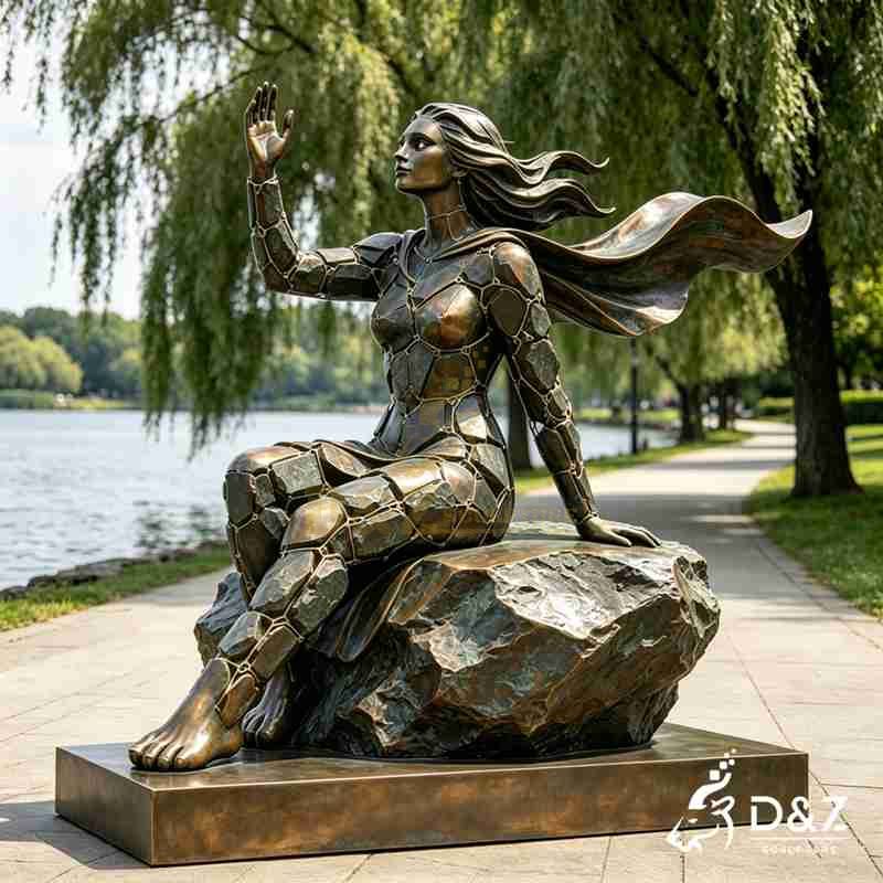 bronze lady statue