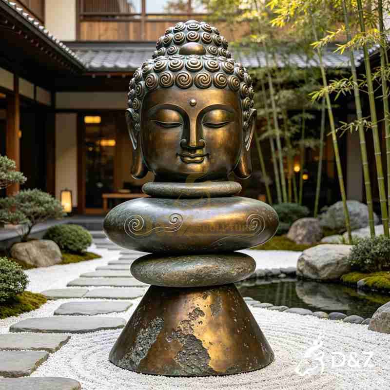large bronze buddha statue
