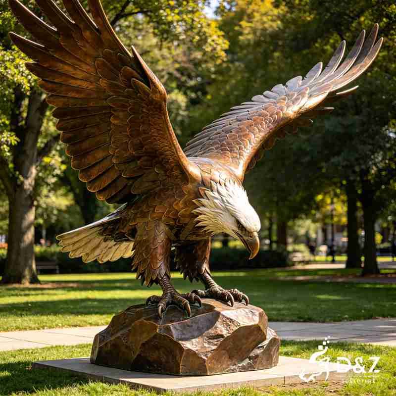 bald eagle garden statue2