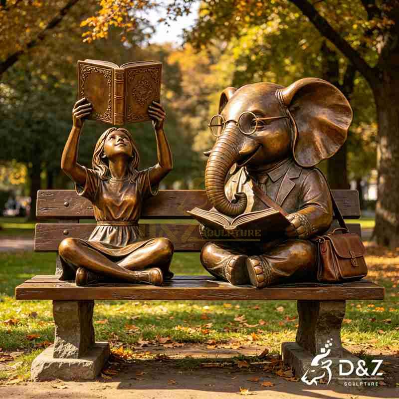 bronze girl statue