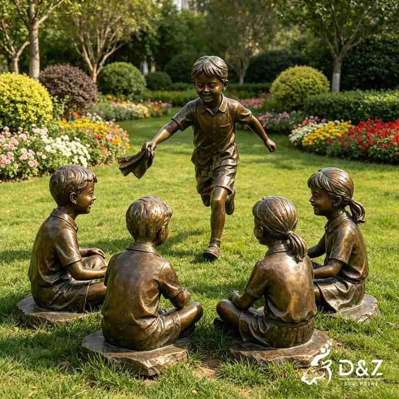 statue of children playing