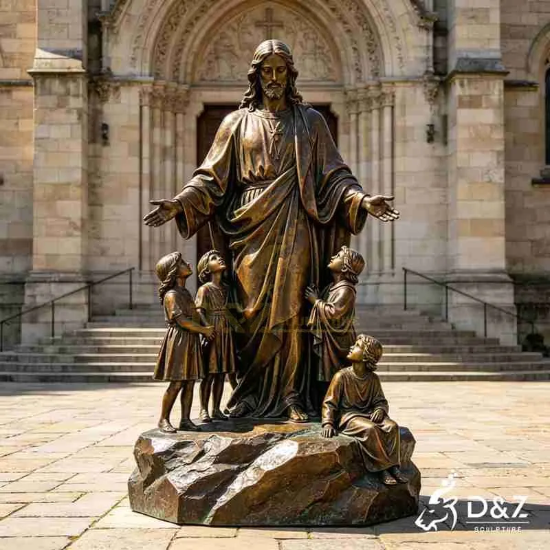 Large Outdoor Jesus with Children Statue for Sale DZJ-718