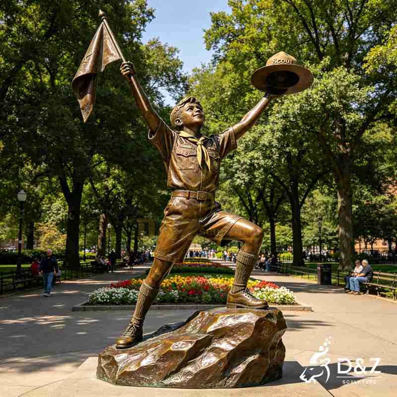 bronze boy statue
