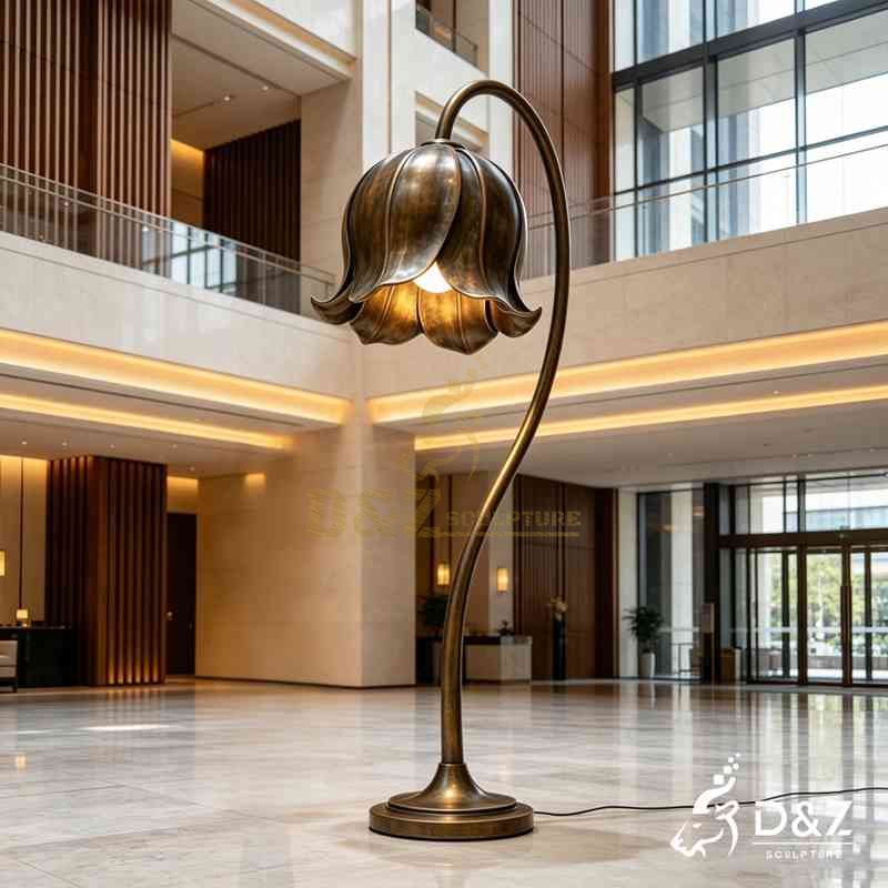 vintage flower floor lamp