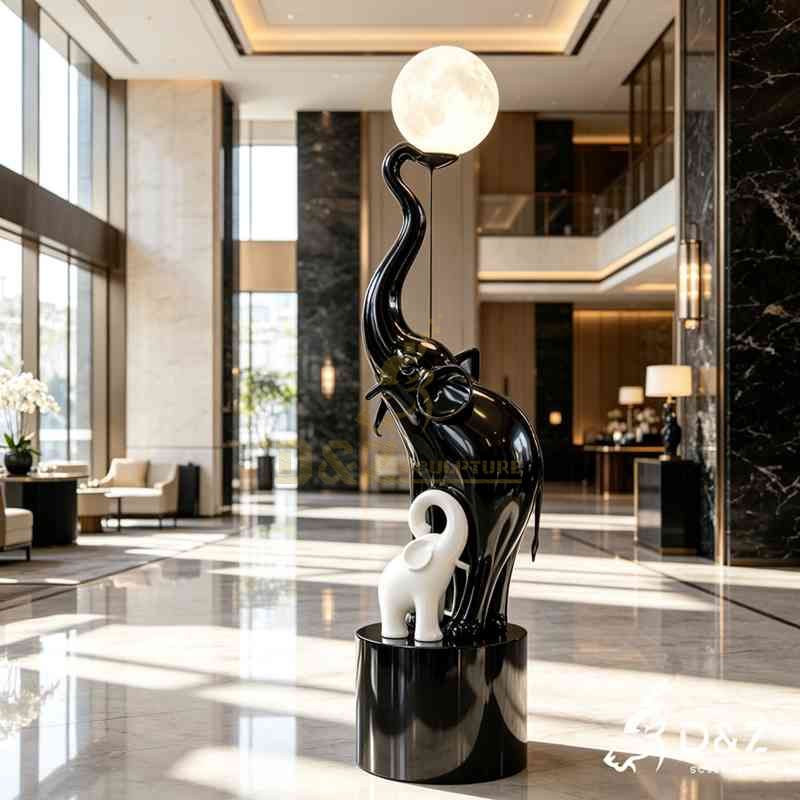 elephant sculpture floor lamp2