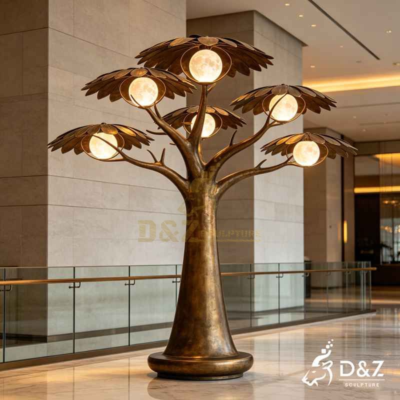 Large Modern Bronze Tree Floor Lamp for Sale DZJ-732