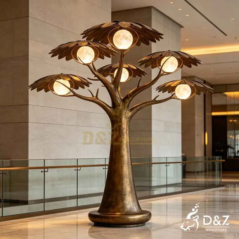 Large Modern Bronze Tree Floor Lamp for Sale DZJ-732 Large Modern Bronze Tree Floor Lamp for Sale DZJ-732