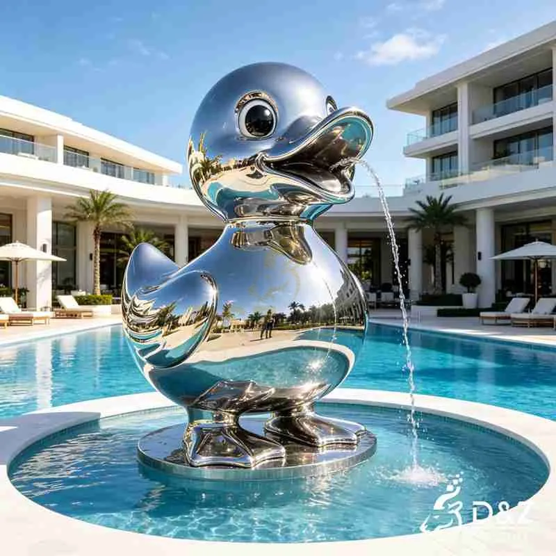 Large Metal Duck Fountain for Garden DZJ-734