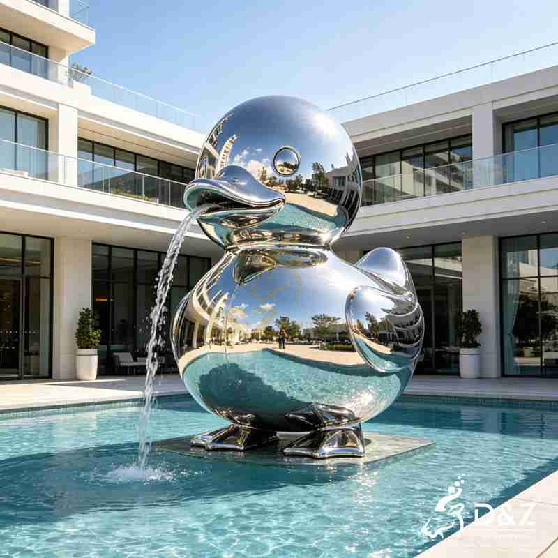 metal duck water fountain
