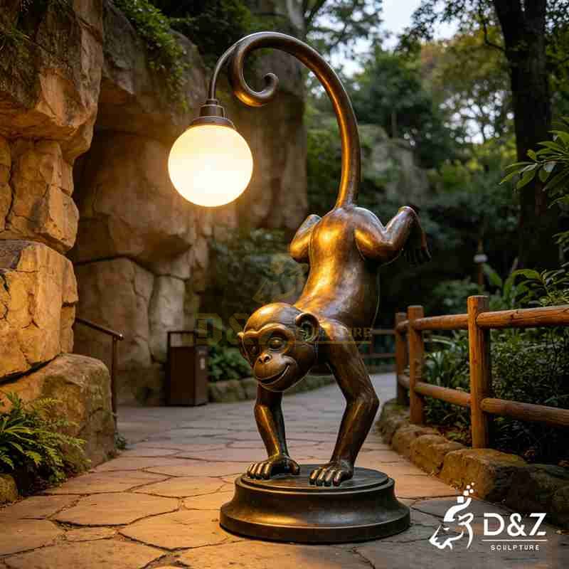 Modern Bronze Monkey Floor Lamp for Luxury Spaces DZJ-735