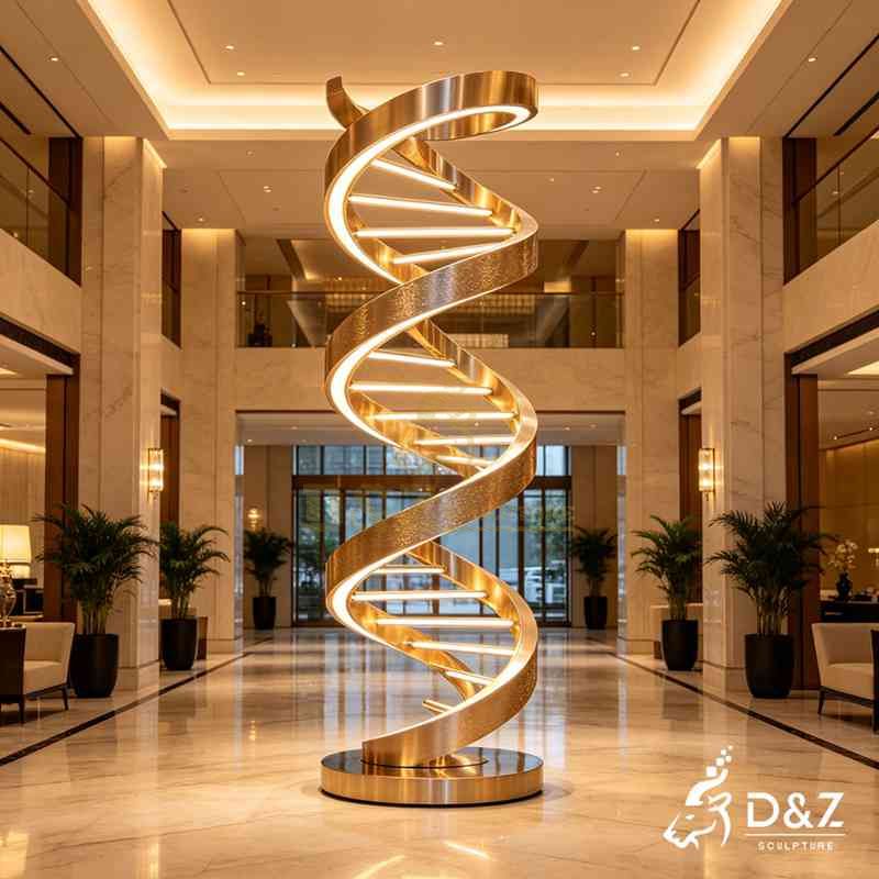 Large Metal Modern Spiral Floor Lamp for Living Room DZJ-738