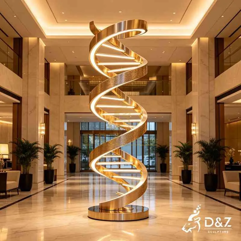 Large Metal Modern Spiral Floor Lamp for Living Room DZJ-738